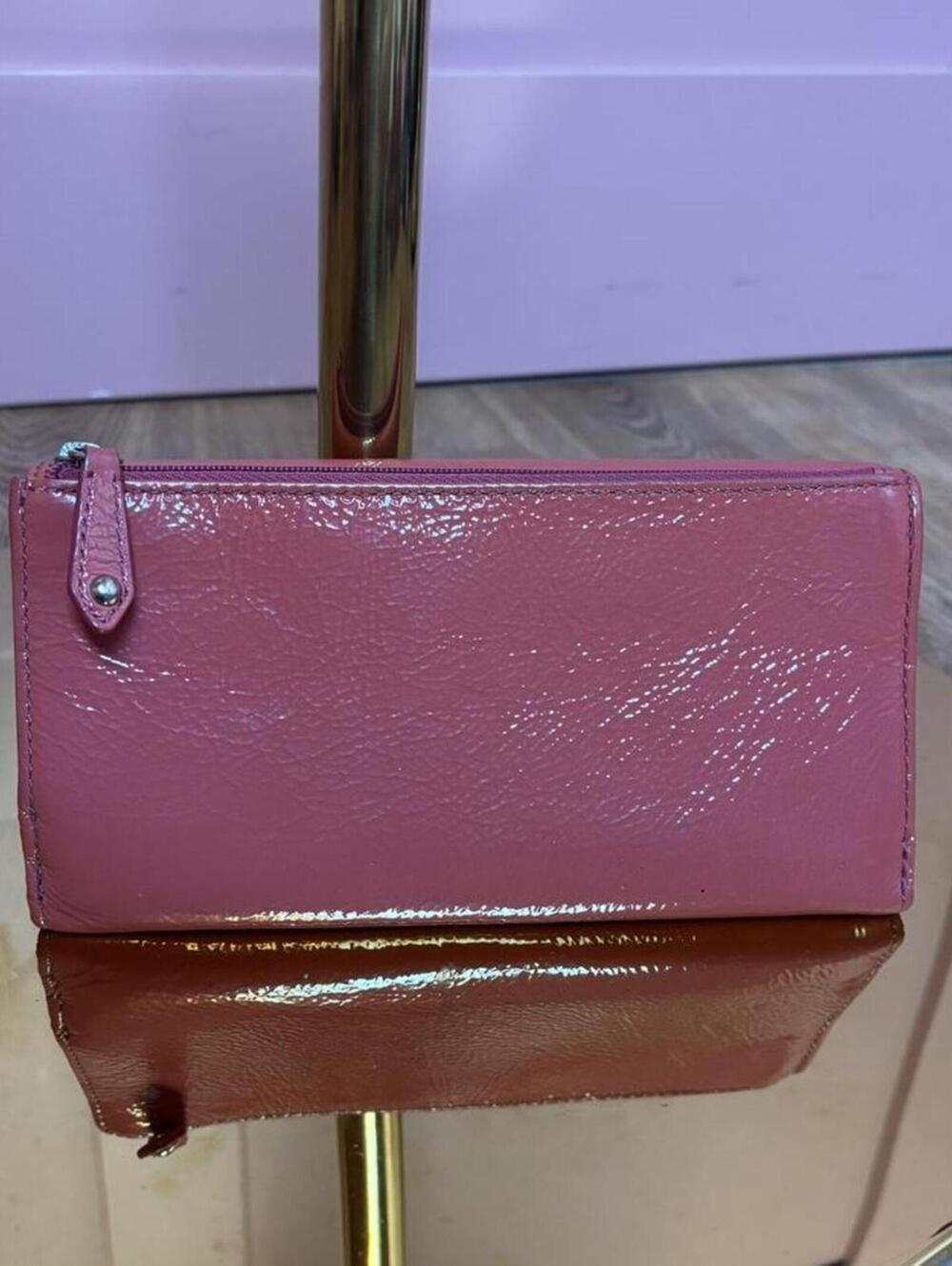 Coach Pink Wallet Trifold Leather - Picture 2 of 8